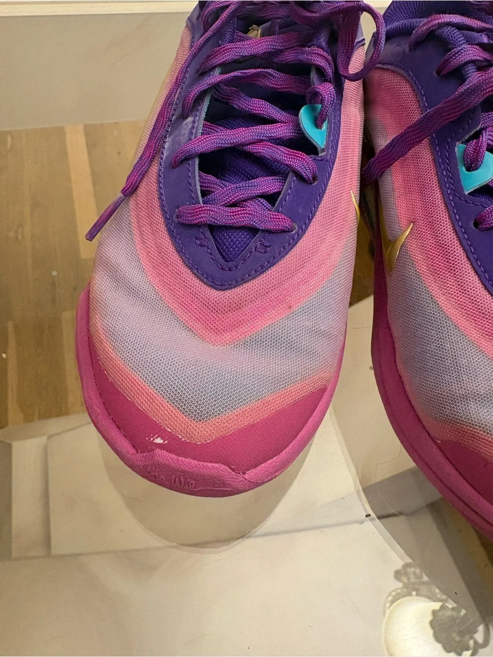 Nike Kobe HF7001-500 Basketball Shoes Unisex Kids 3Y Purple Pink Gold Low Top